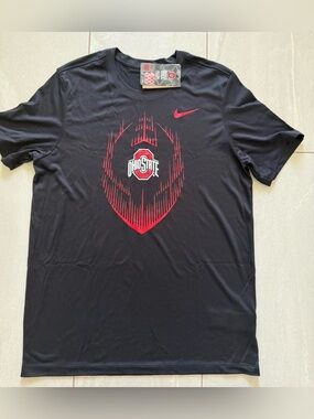 Nike Dri-FIT Ohio State Buckeyes Graphic Performance T-Shirt Black Men’s L
